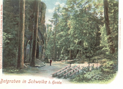 Skalní kaple v Modlivém dole 1901
