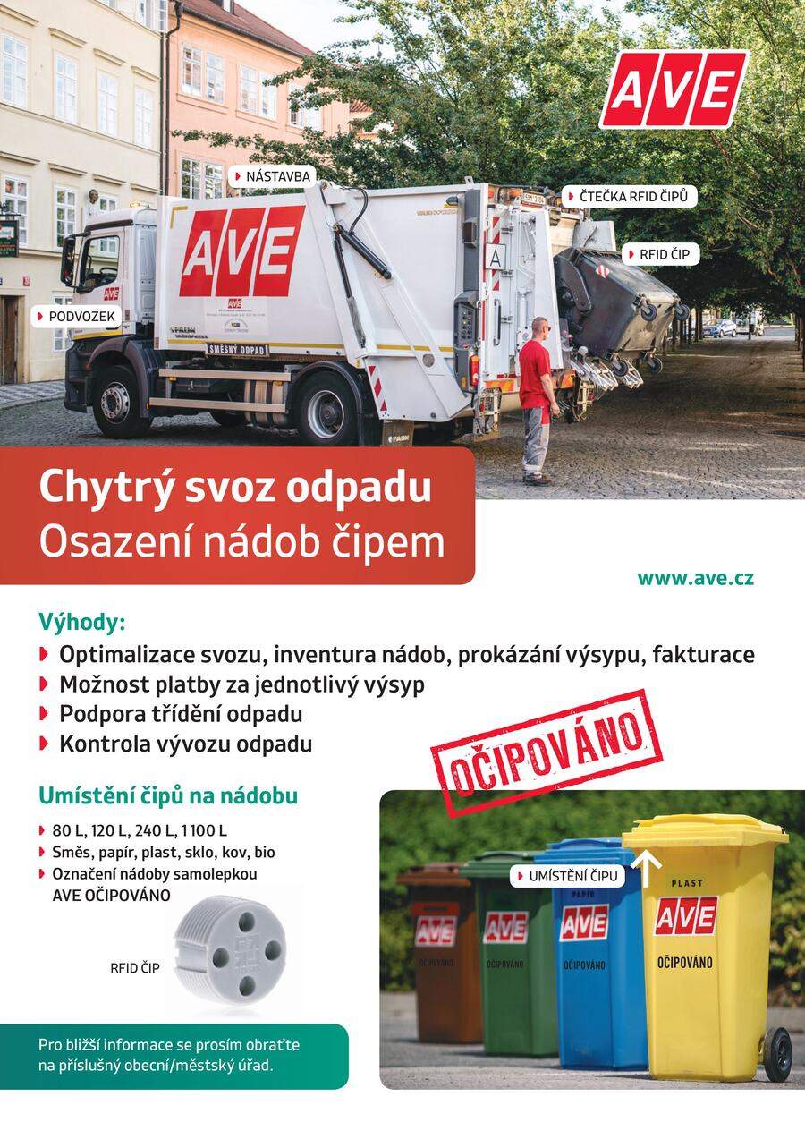Letáček AVE chytrý svoz