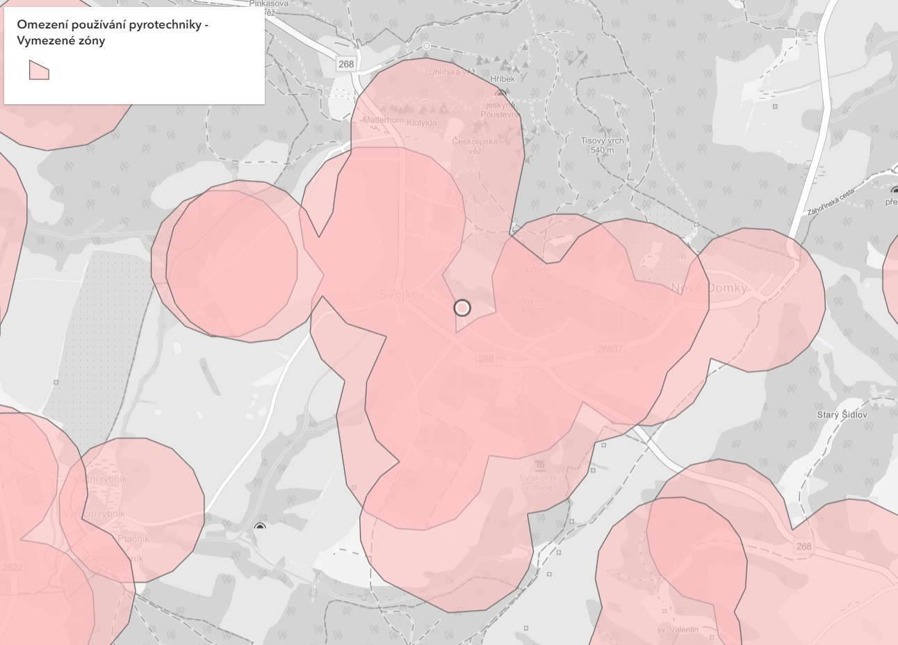 Omezení pyrotechniky Svojkov